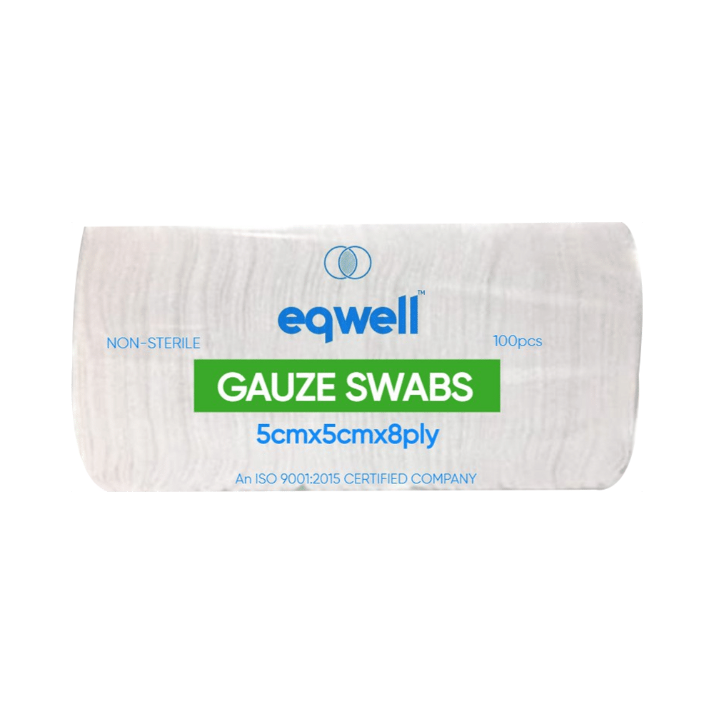 Eqwell Non-Sterile Gauze Swabs 5cm x 5cm x 8ply