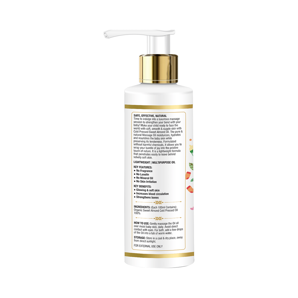 Mom & World Baby Massage Organic Sweet Almond Oil - Image 2