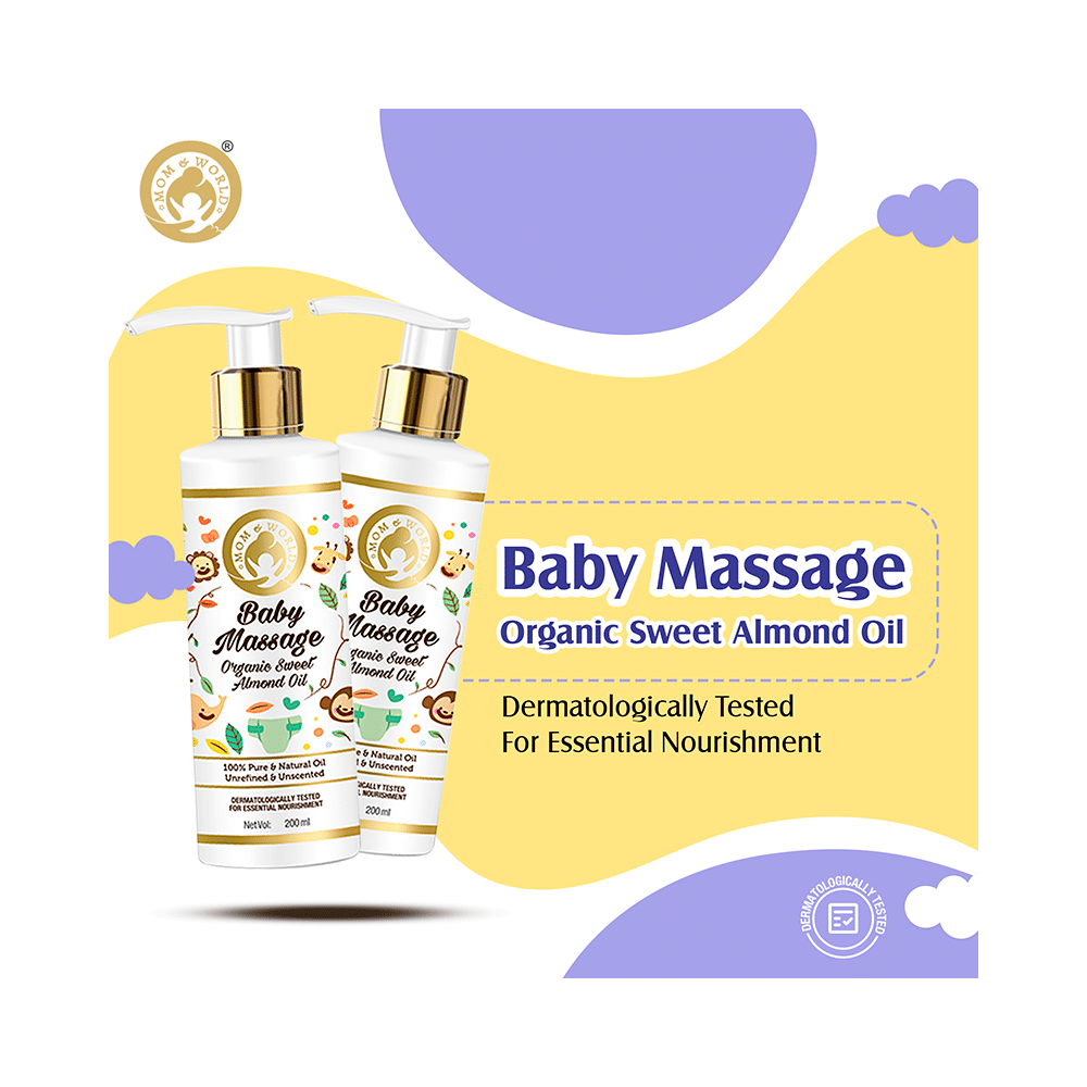 Mom & World Baby Massage Organic Sweet Almond Oil - Image 4