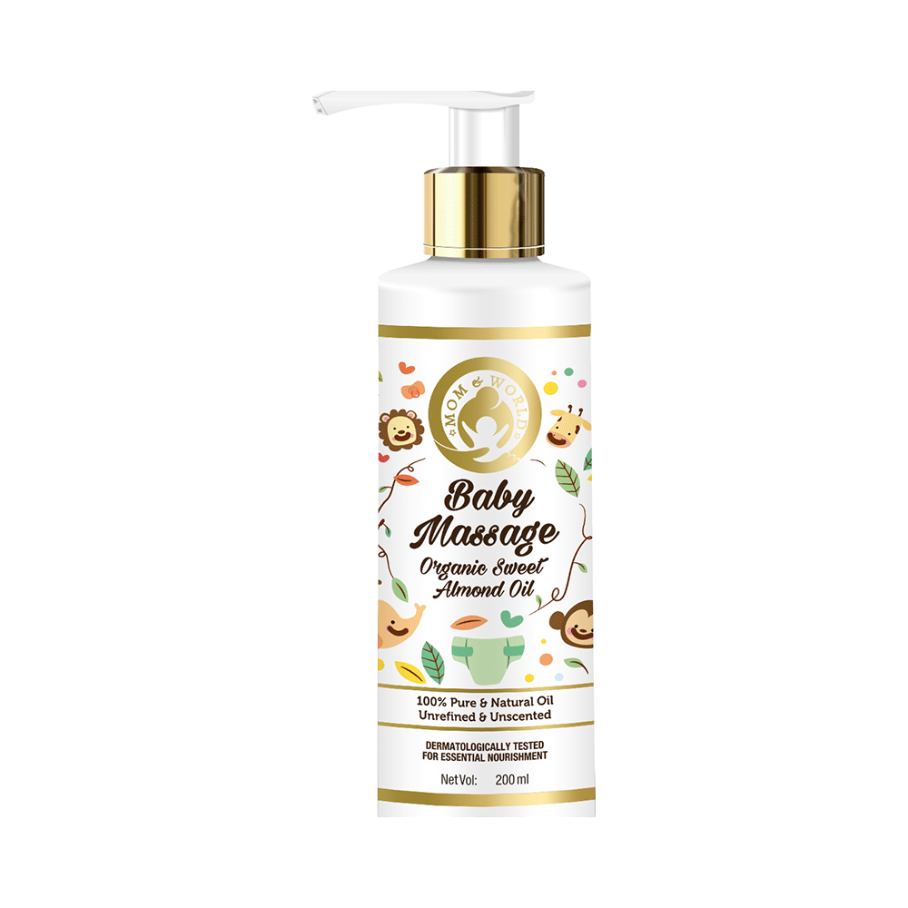 Mom & World Baby Massage Organic Sweet Almond Oil - Image 1