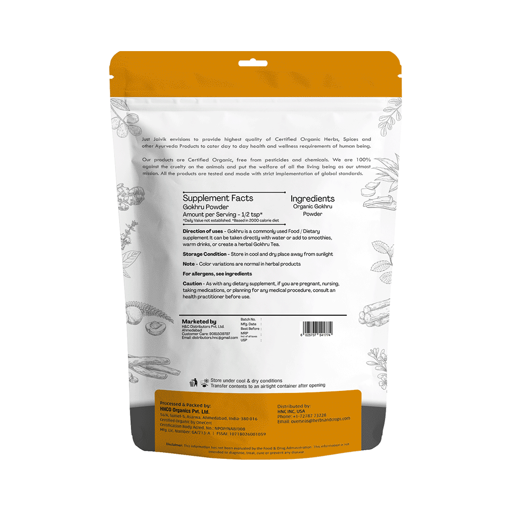 Just Jaivik Organic Gokharu Powder - Image 2