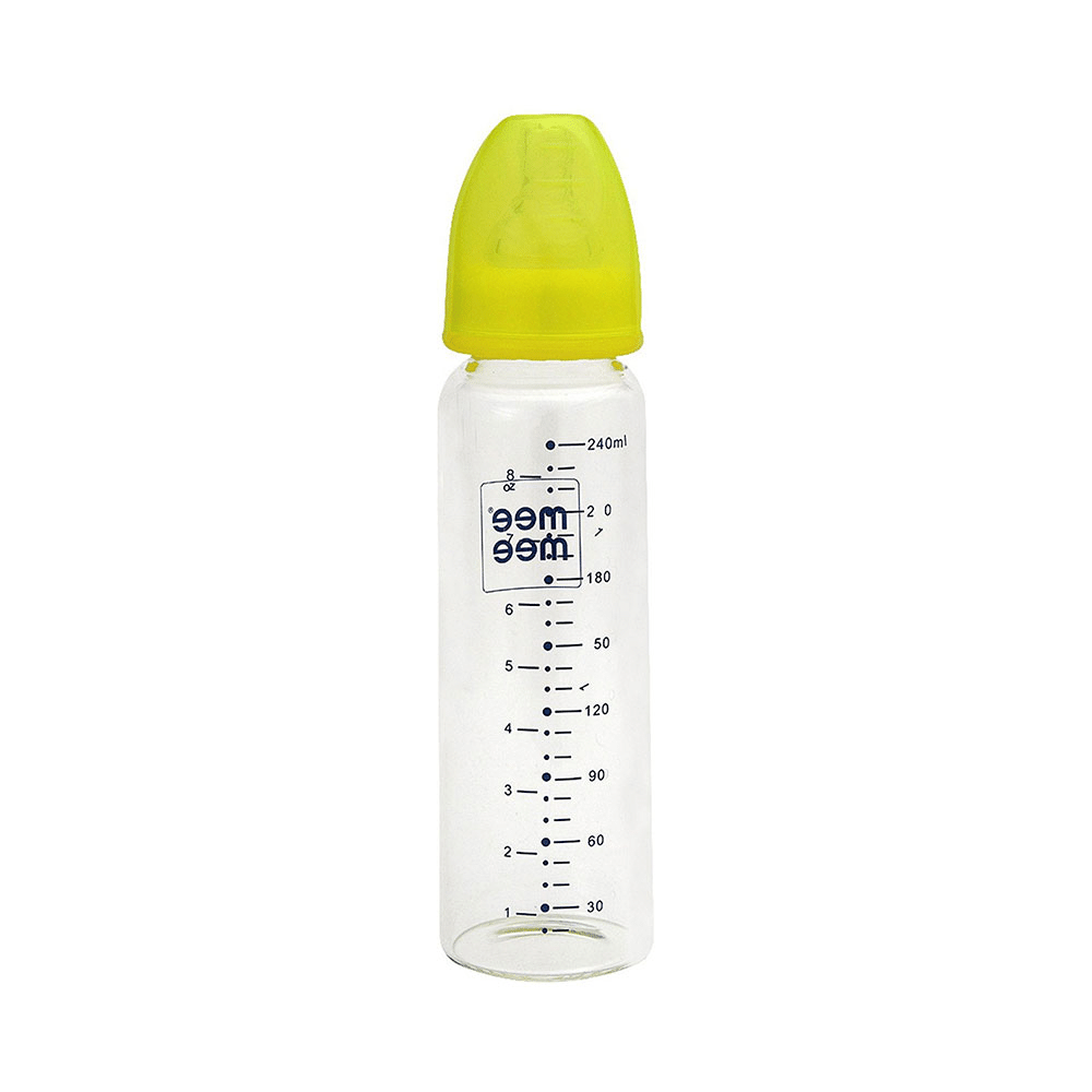 Mee Mee Premium Glass Feeding Bottle Green - Image 4
