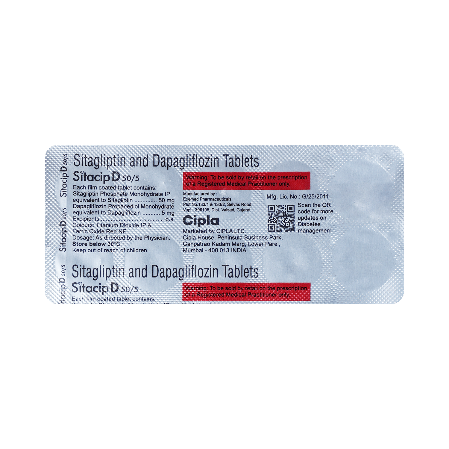 Sitacip D 5mg/50mg Tablet - Image 5