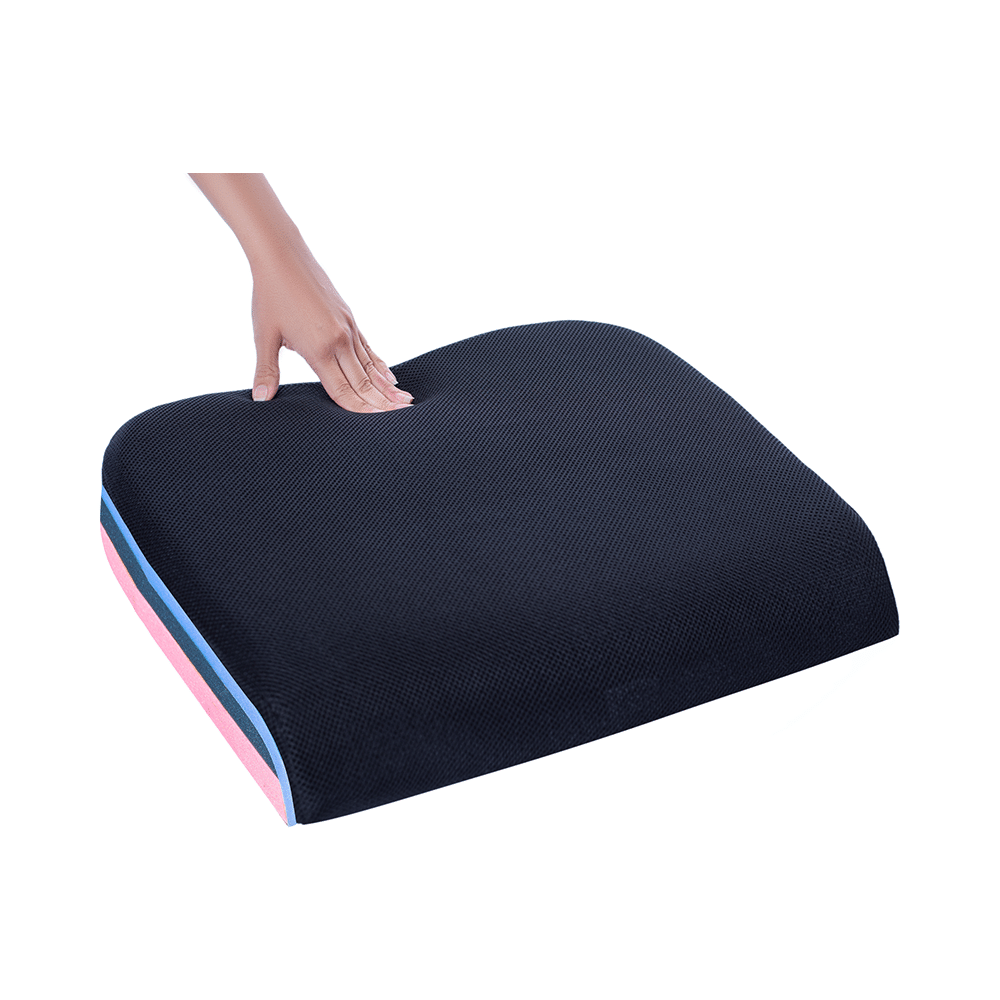 Fovera Tri-Foam Seat Cushion XL Mesh Black