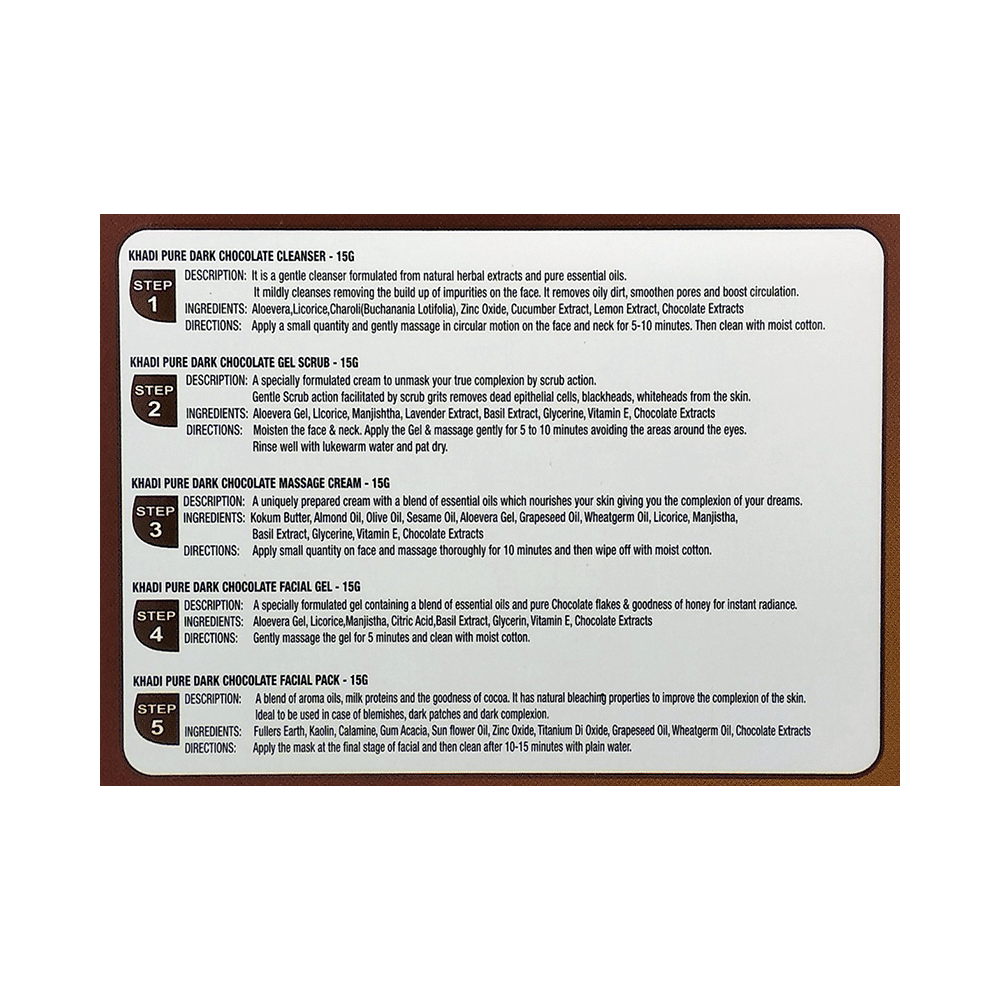Khadi Pure Dark Chocolate Mini Facial Kit - Image 2