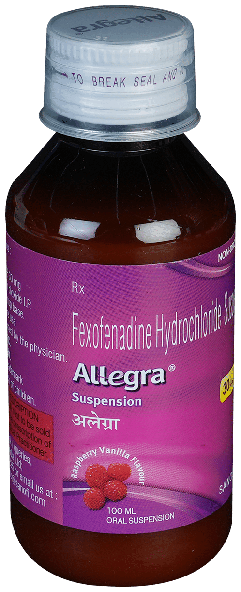 Allegra (Respberry Vanilla Flavour) Suspension 100 Ml