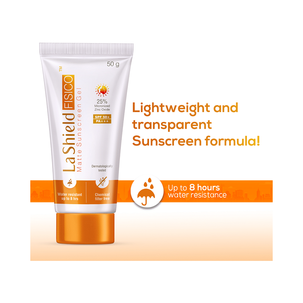 La Shield Fisico Matte SPF 50 PA+++ Sunscreen Gel | Water-Resistant & Paraben-Free - Image 2