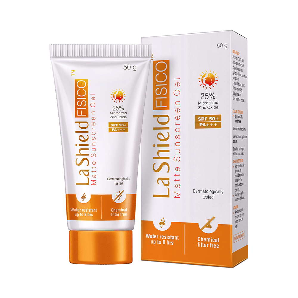 La Shield Fisico Matte SPF 50 PA+++ Sunscreen Gel | Water-Resistant & Paraben-Free - Image 1