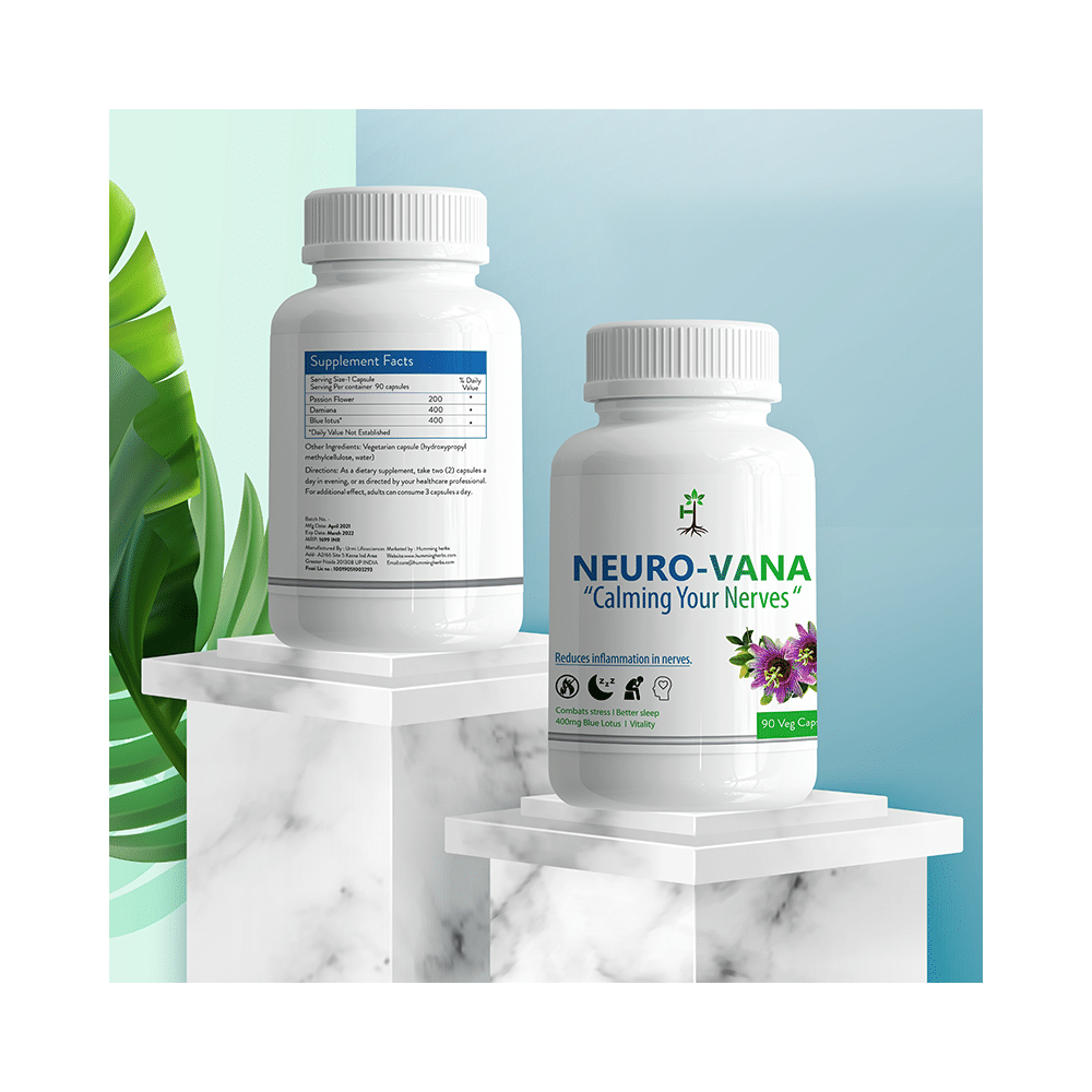 Humming Herbs Neuro-Vana 1000mg Veg Capsule - Image 4
