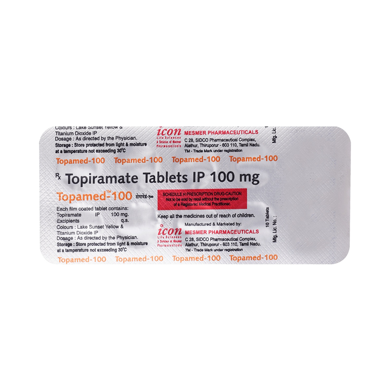 Topamed 100mg Tablet - Image 6