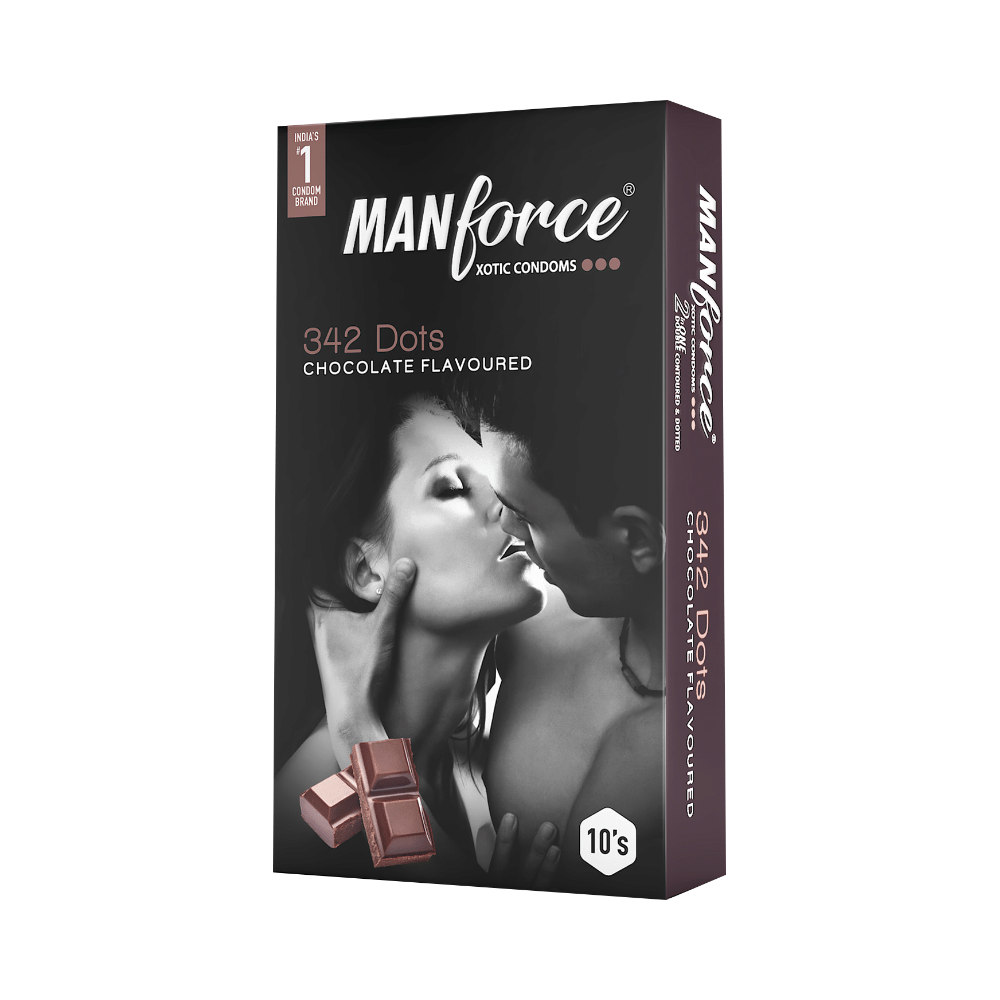 Manforce 342 Dots Xotic Condom | Flavour Chocolate - Image 4