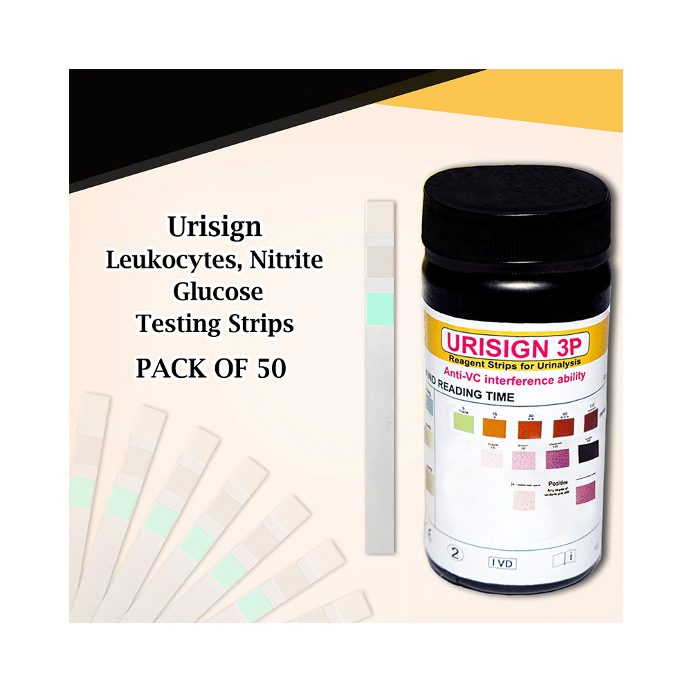Recombigen Urisign 3 Parameter Reagent Strips for Leukocytes, Nitrite and Glucose Analysis - Image 5
