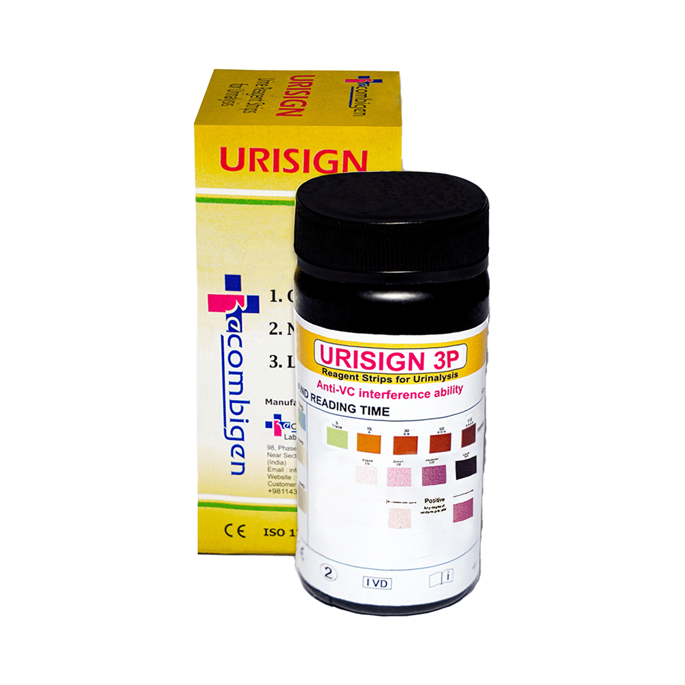 Recombigen Urisign 3 Parameter Reagent Strips for Leukocytes, Nitrite and Glucose Analysis - Image 4