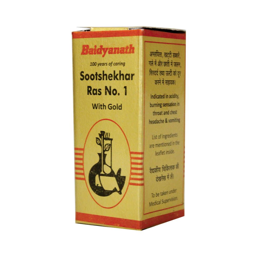 Baidyanath (Nagpur) Sootshekhar Ras No 1 with Gold Tablet | Helps Relieve Acidity, Headache & Vomiting - Image 2