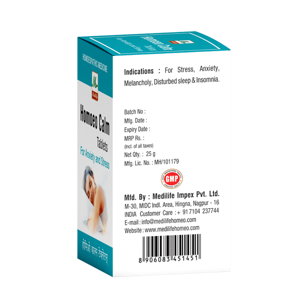 Medilife Homoeo Calm Tablet (25gm Each) - Image 4