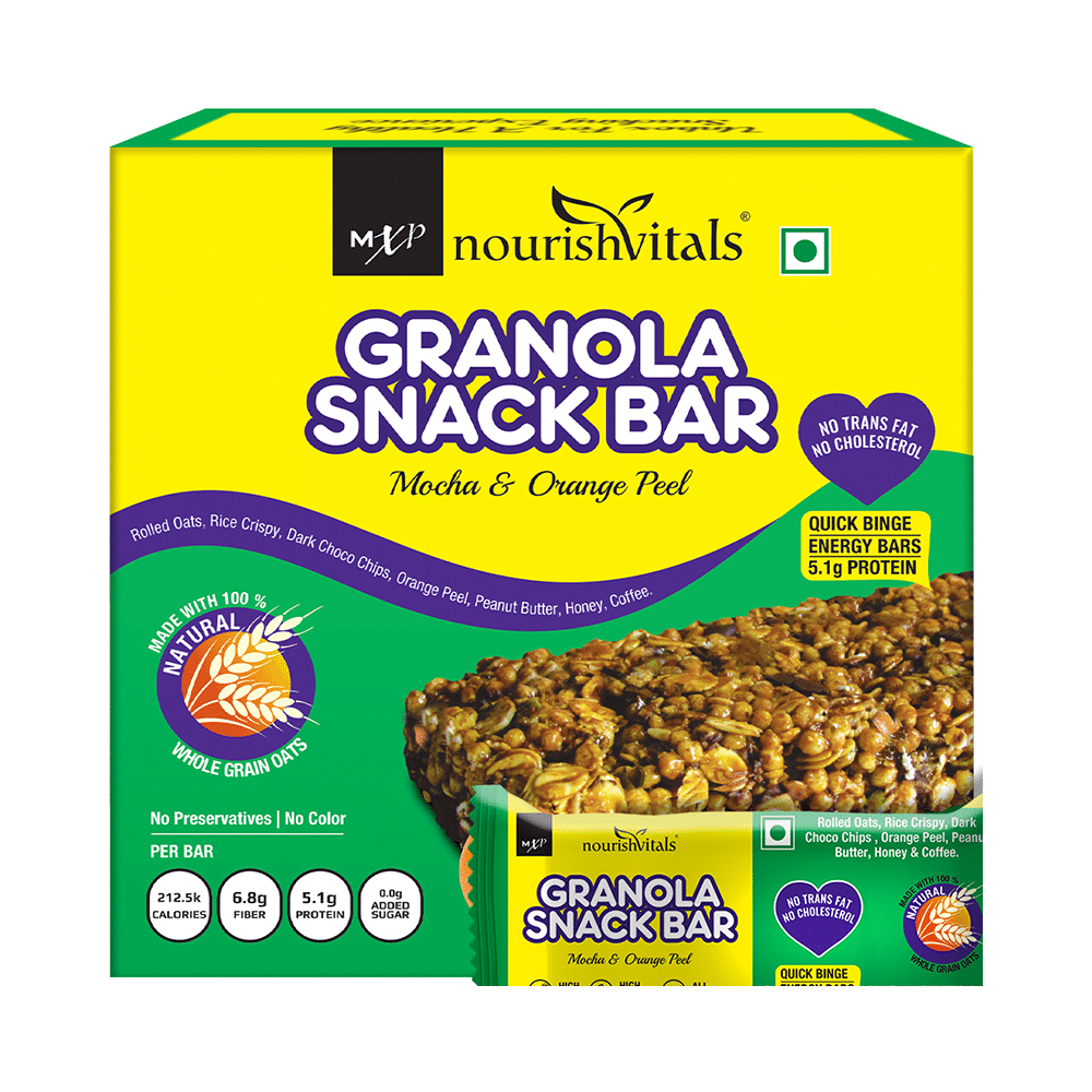 NourishVitals Granola Snack Bar Mocha & Orange Peel - Image 1