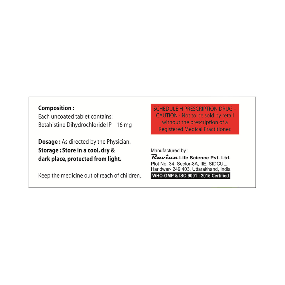 Vertibest 16 Tablet - Image 2