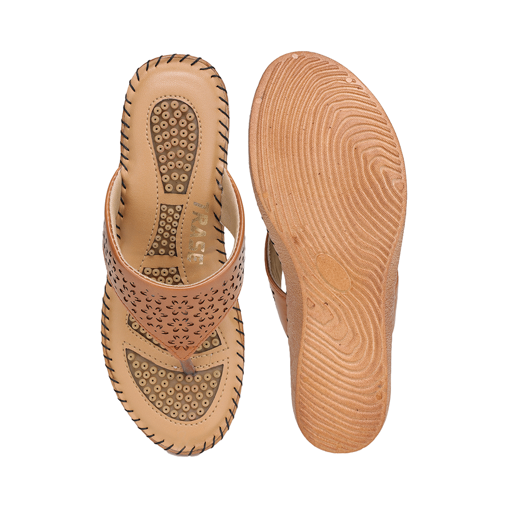 Trase Doctor Ortho Slippers for Women 9 UK Tan - Image 2