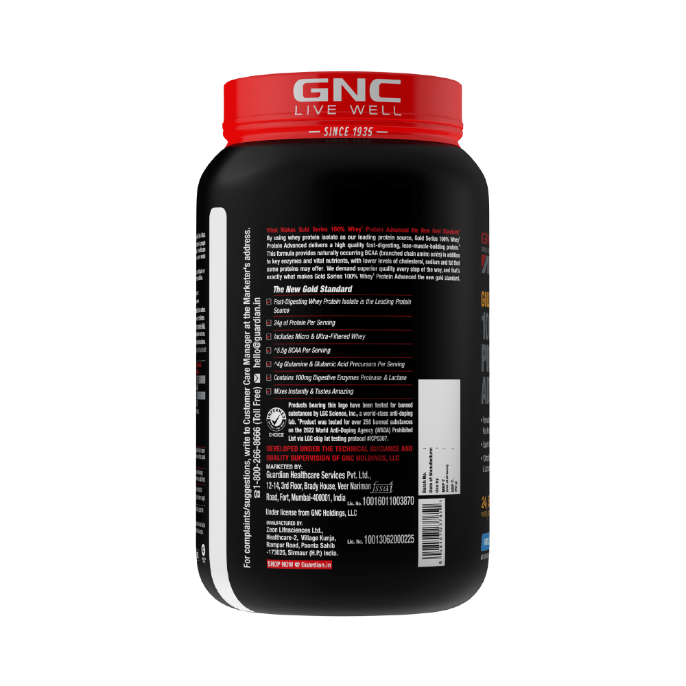 GNC Amp Gold 100% Whey Protein Advanced Powder with Digestive Enzymes | For Lean Muscles | Flavour Vanilla Icecream - Image 3