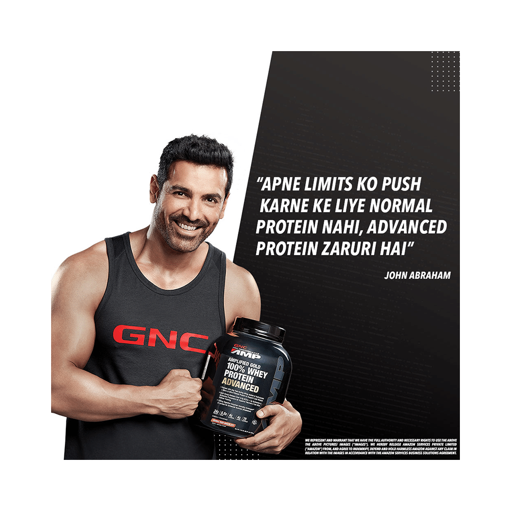 GNC Amp Gold 100% Whey Protein Advanced Powder with Digestive Enzymes | For Lean Muscles | Flavour Vanilla Icecream - Image 6