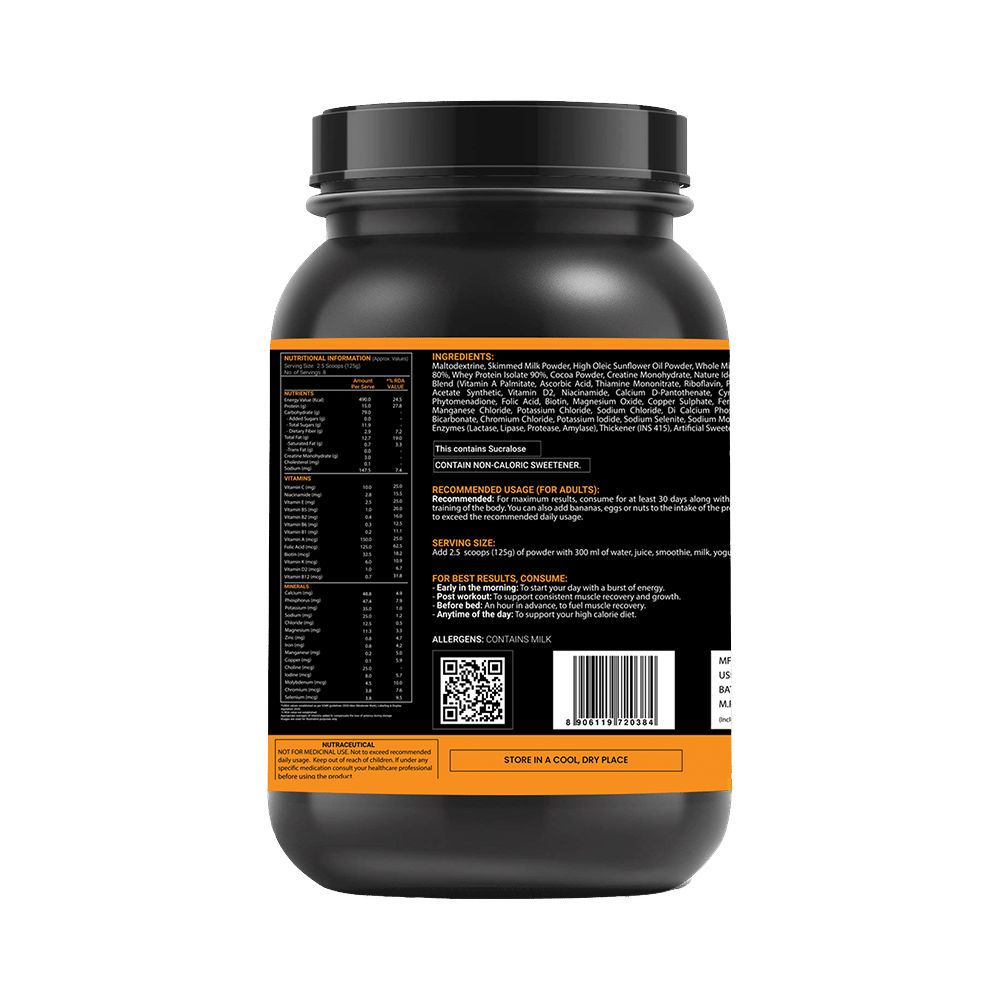 OSOAA Xtreme Bulk Gainer Italian Chocolate - Image 2