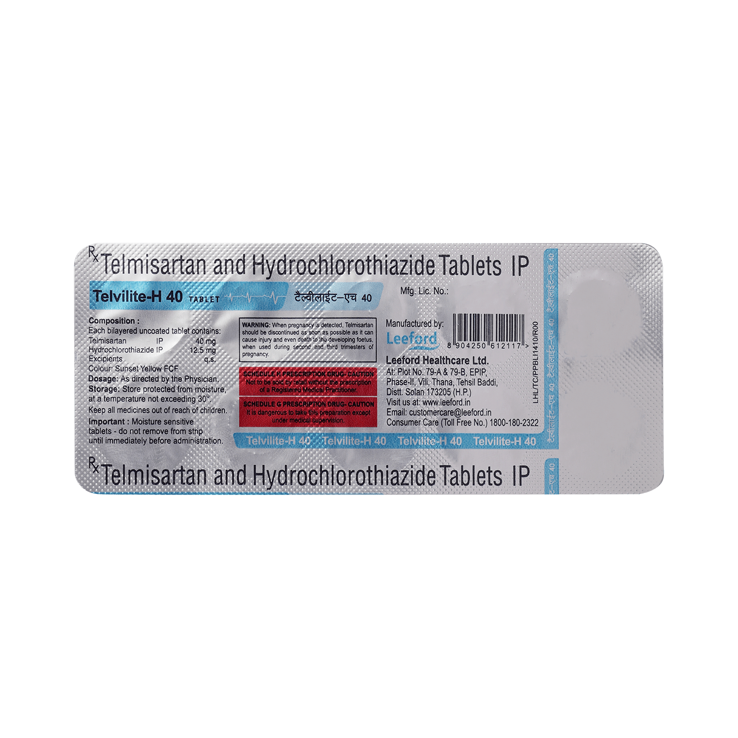 Telvilite H 40mg/12.5mg Tablet - Image 5