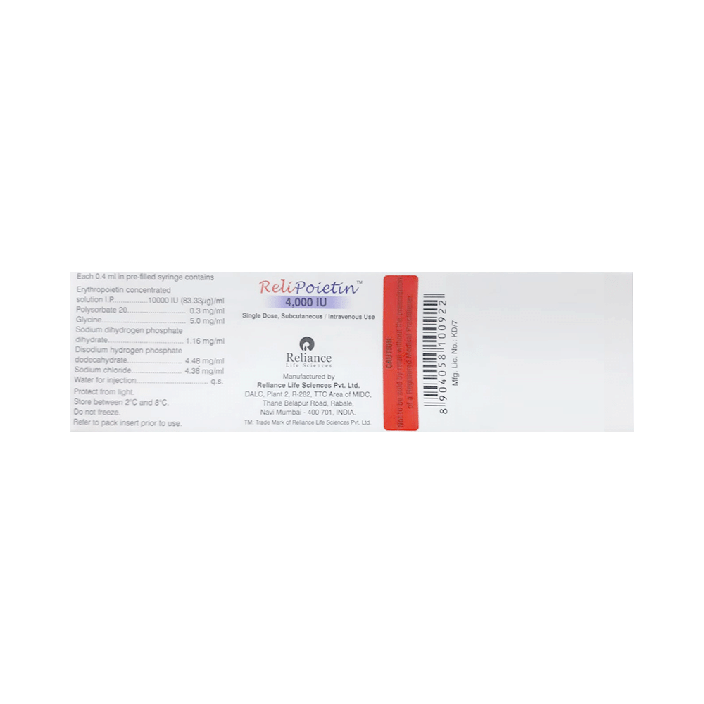 Relipoietin 4000IU Injection - Image 2