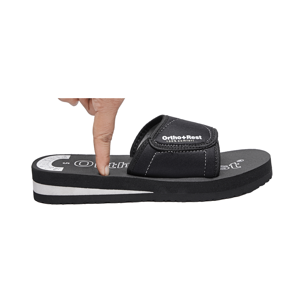 Ortho + Rest Extra Soft Sliders Flip Flop Orthopedic Slippers for Women Black 5 - Image 3
