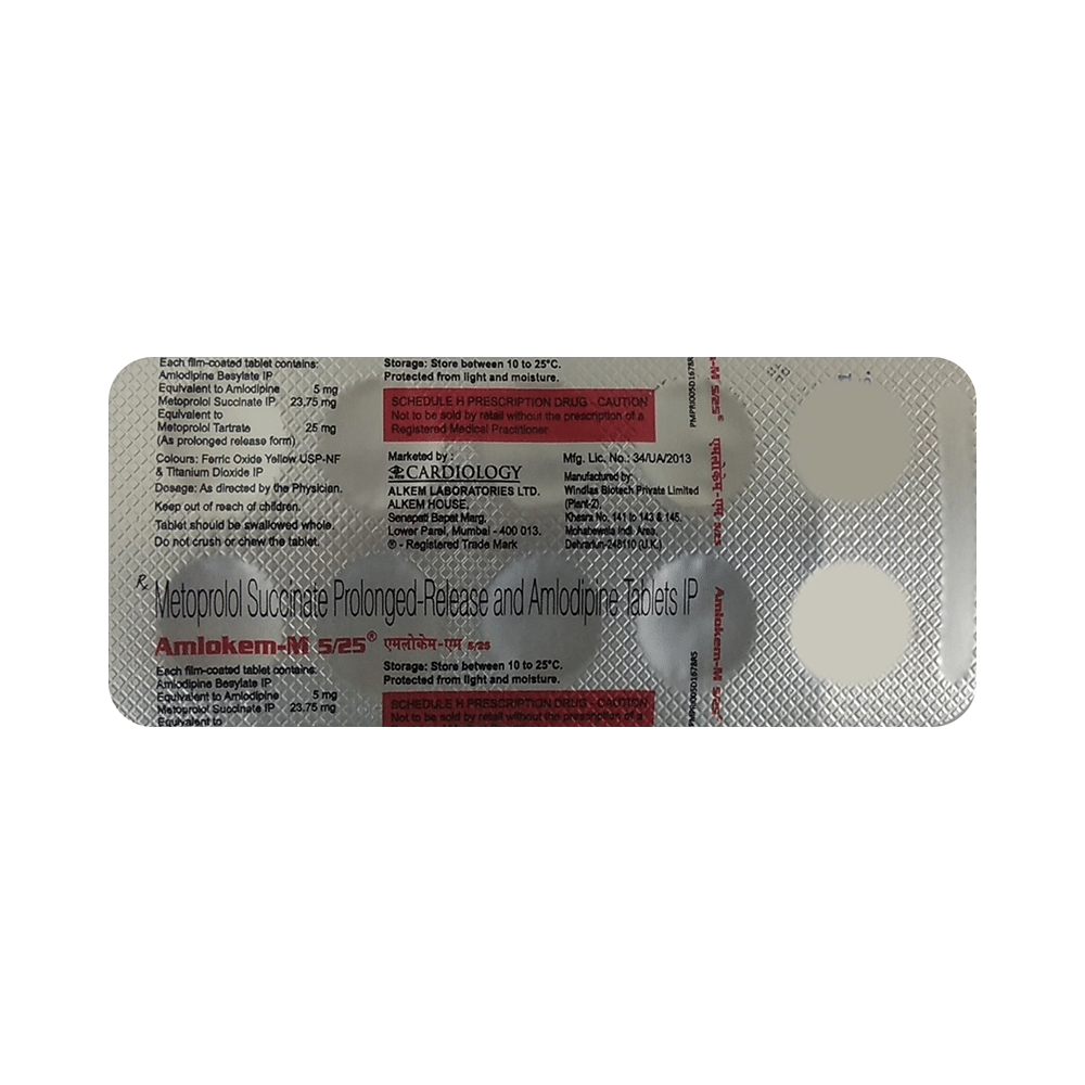 Amlokem M 5mg/25mg Tablet - Image 3