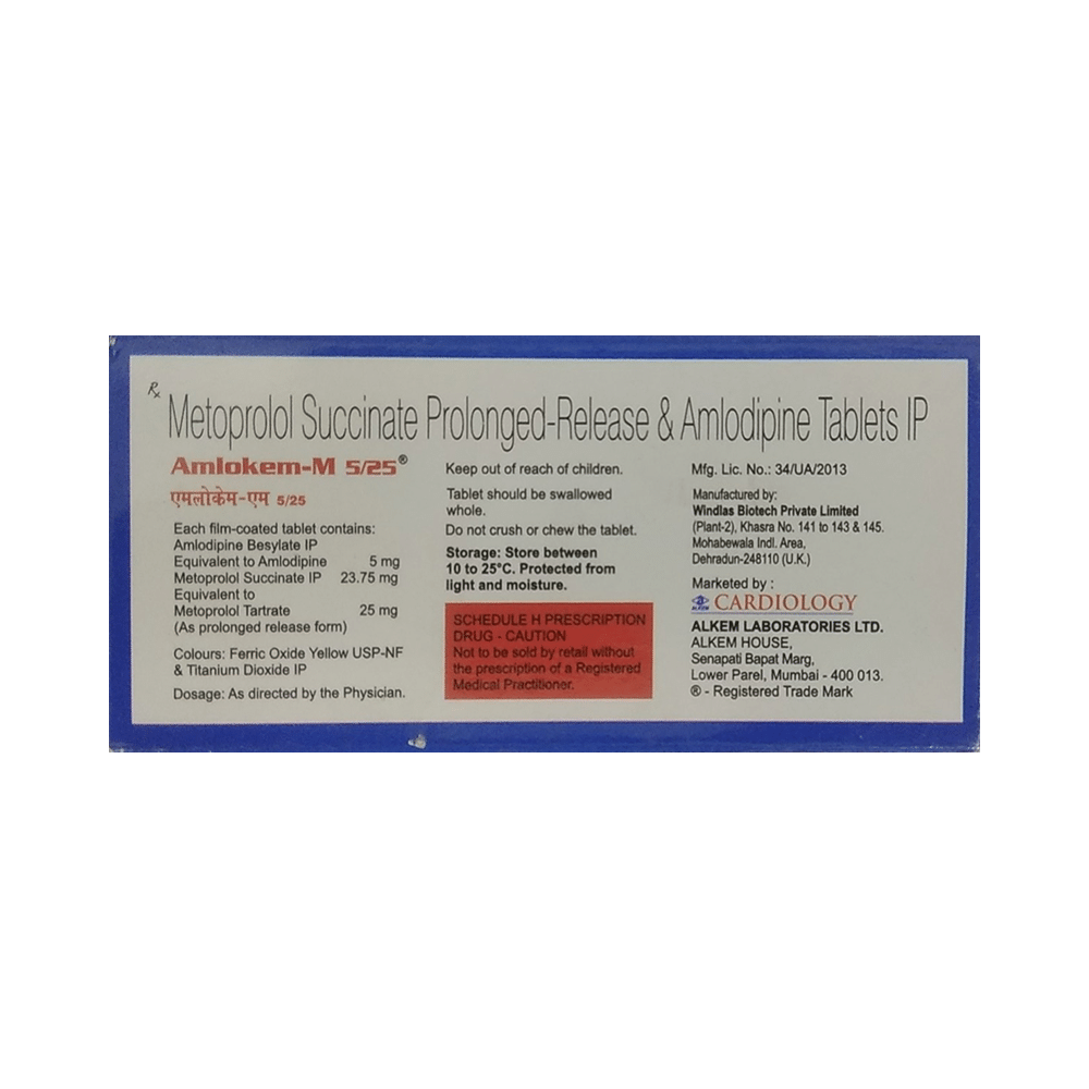 Amlokem M 5mg/25mg Tablet - Image 2