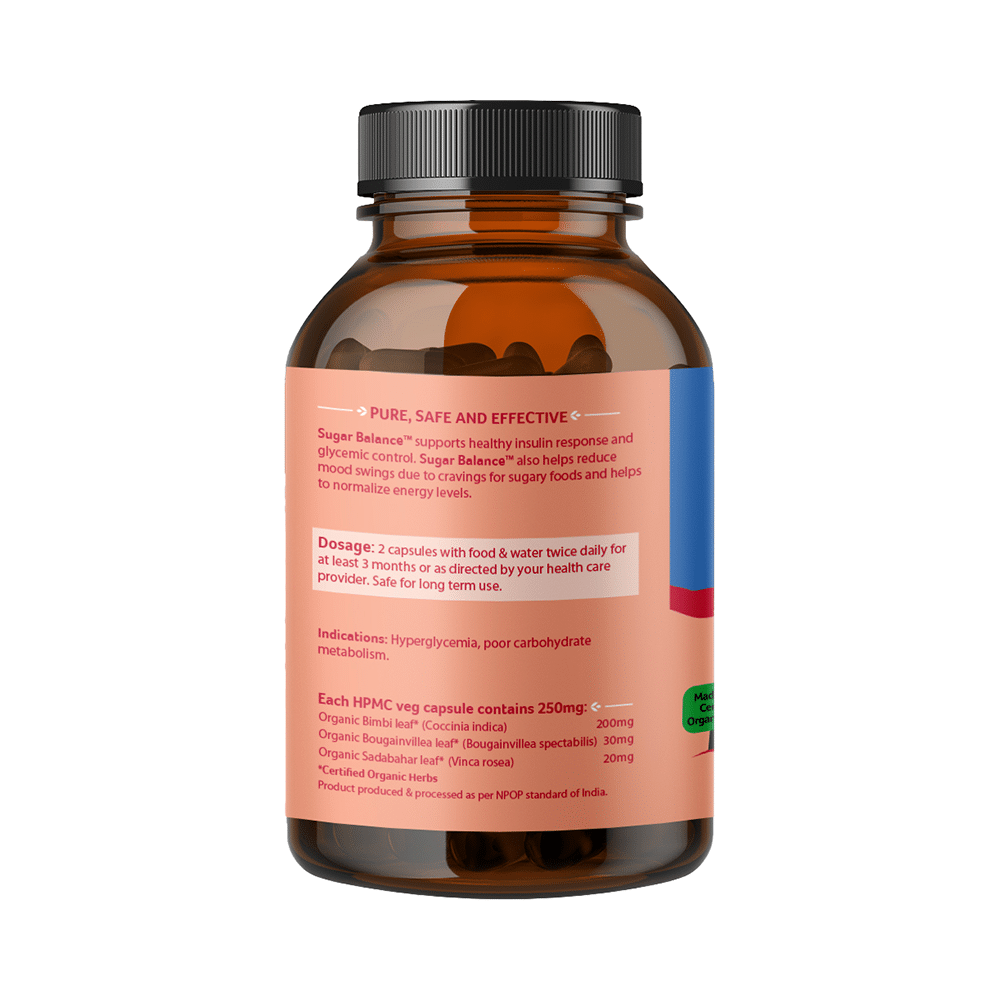 Organic India Sugar Balance Veg Capsule | For Healthy Insulin Response - Image 2