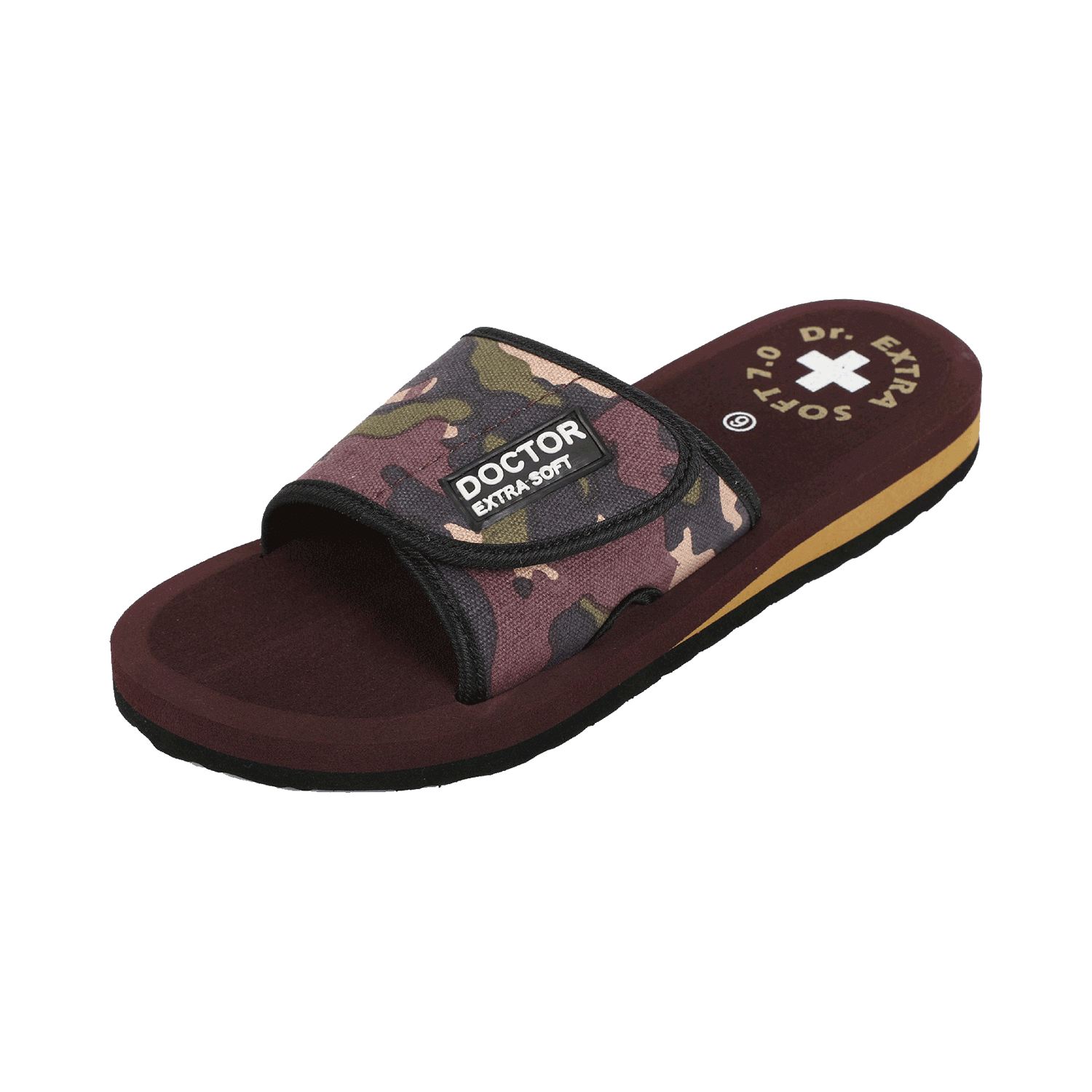 Doctor Extra Soft D 54 Women's Camo Care Orthopaedic and Diabetic Adjustable Strap Slipper Brown 3 - Image 7