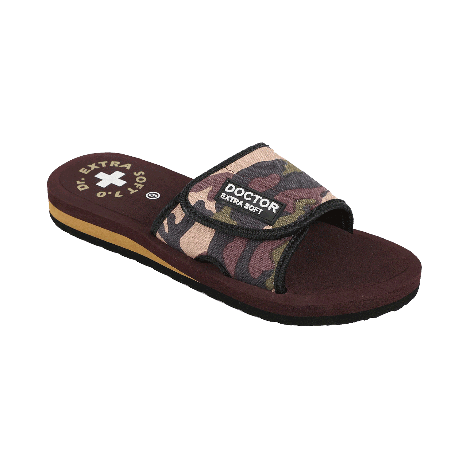 Doctor Extra Soft D 54 Women's Camo Care Orthopaedic and Diabetic Adjustable Strap Slipper Brown 3 - Image 11
