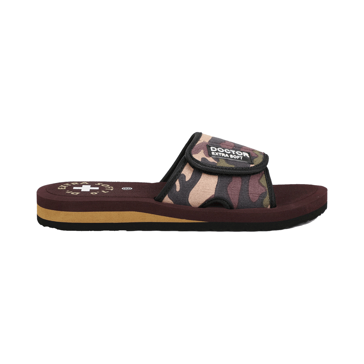 Doctor Extra Soft D 54 Women's Camo Care Orthopaedic and Diabetic Adjustable Strap Slipper Brown 3 - Image 8