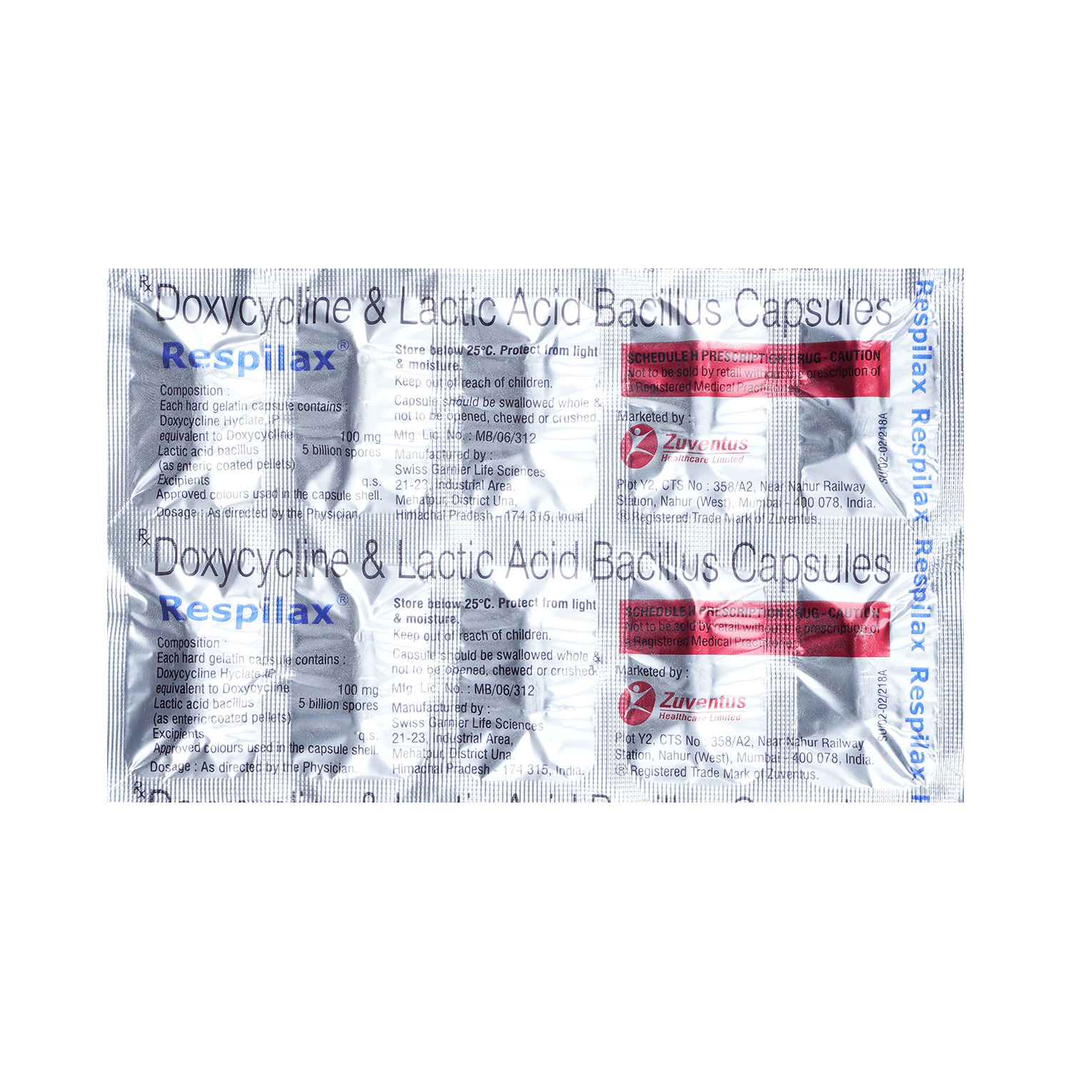 Respilax 100mg Capsule - Image 2