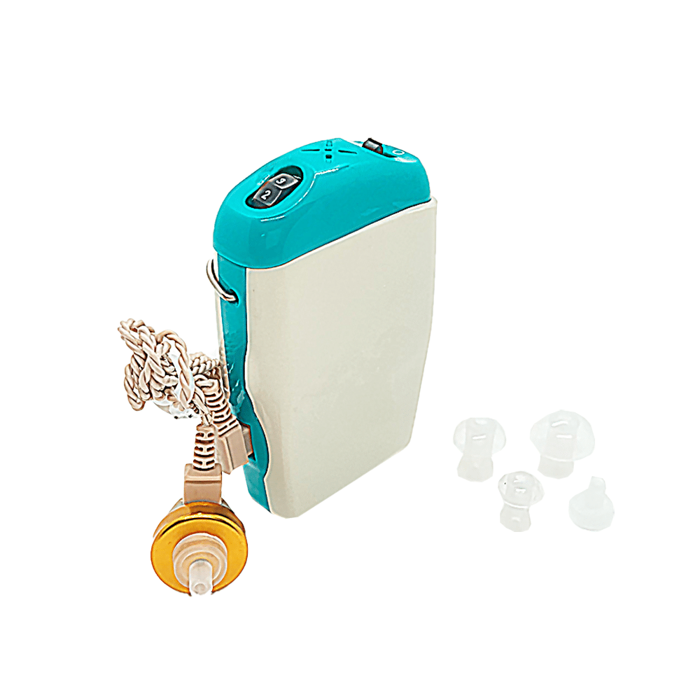 Klenny Pocket Model Hearing Aid Green & White - Image 8