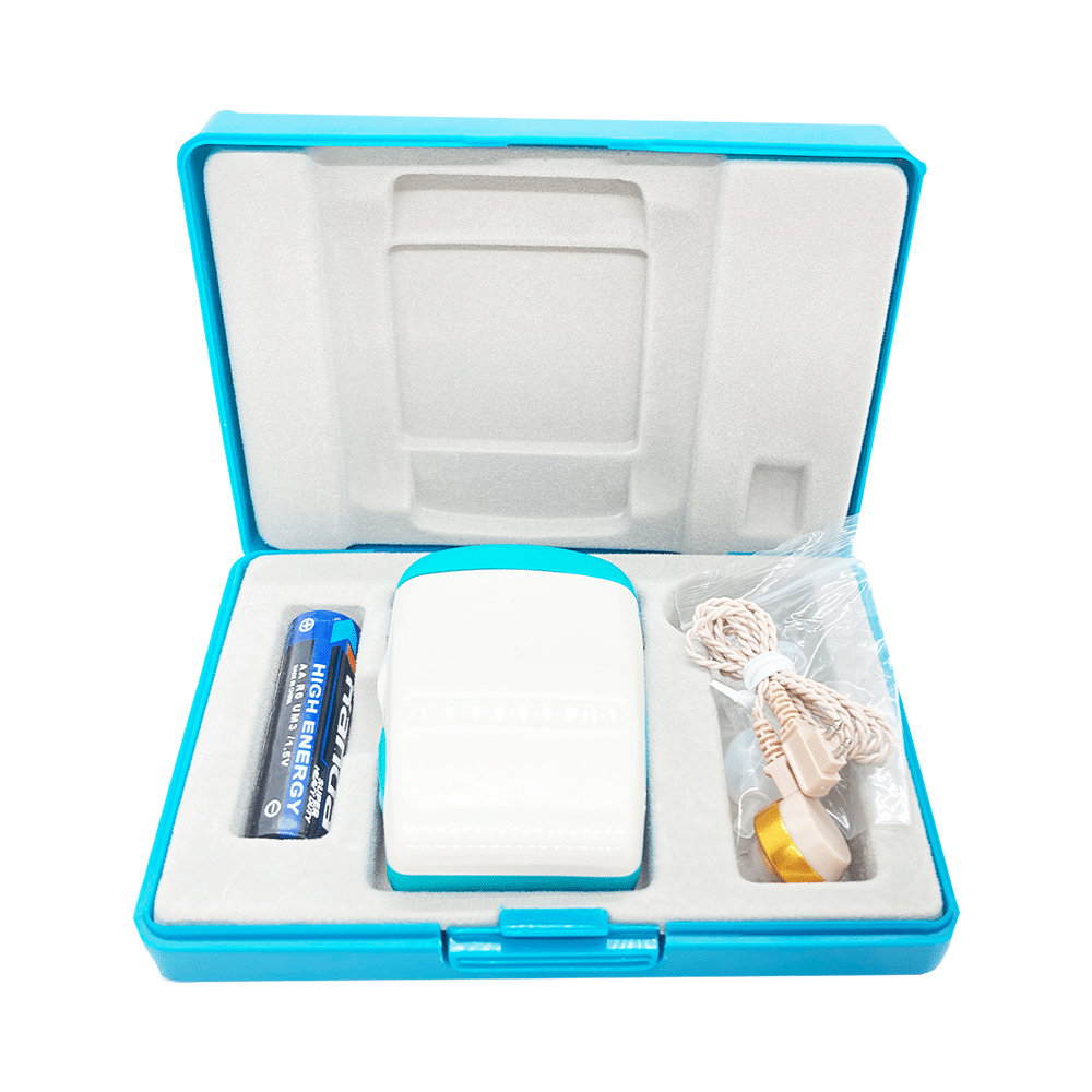 Klenny Pocket Model Hearing Aid Green & White - Image 9