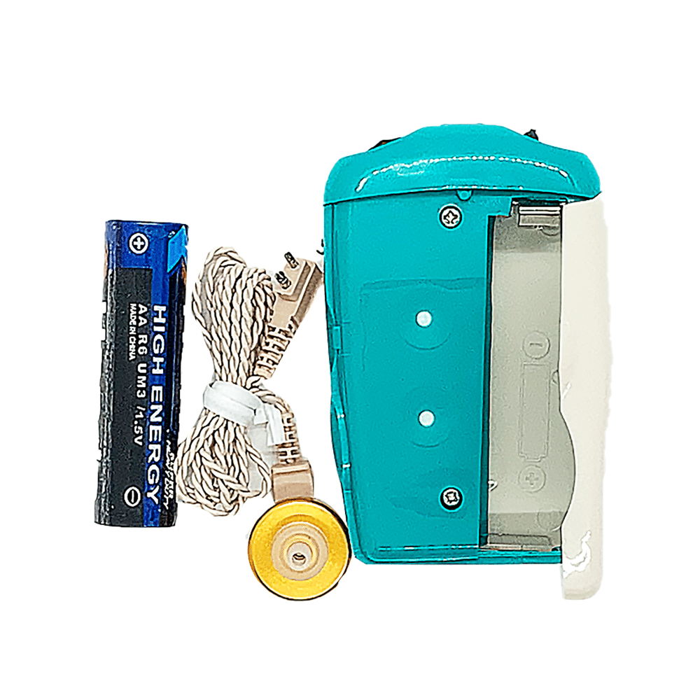 Klenny Pocket Model Hearing Aid Green & White - Image 3