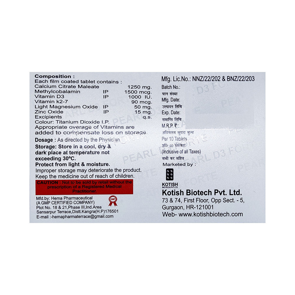 Pearl D3 Forte Tablet - Image 2