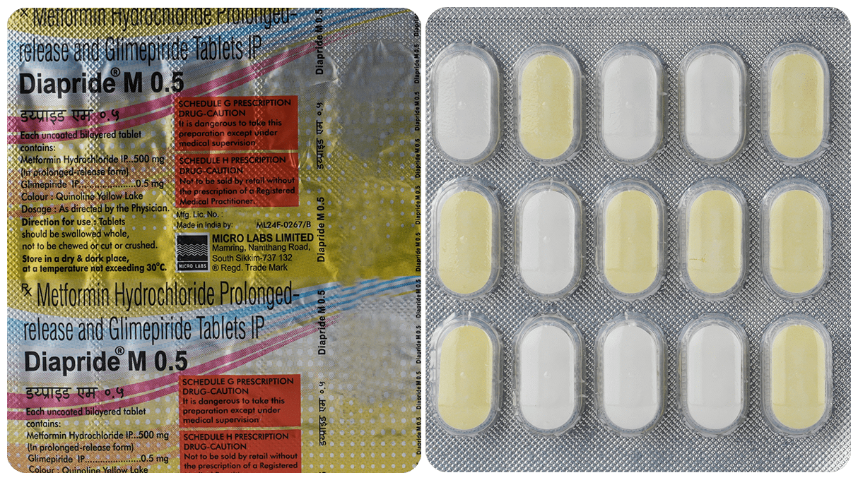 Diapride M 0.5 Tablet
