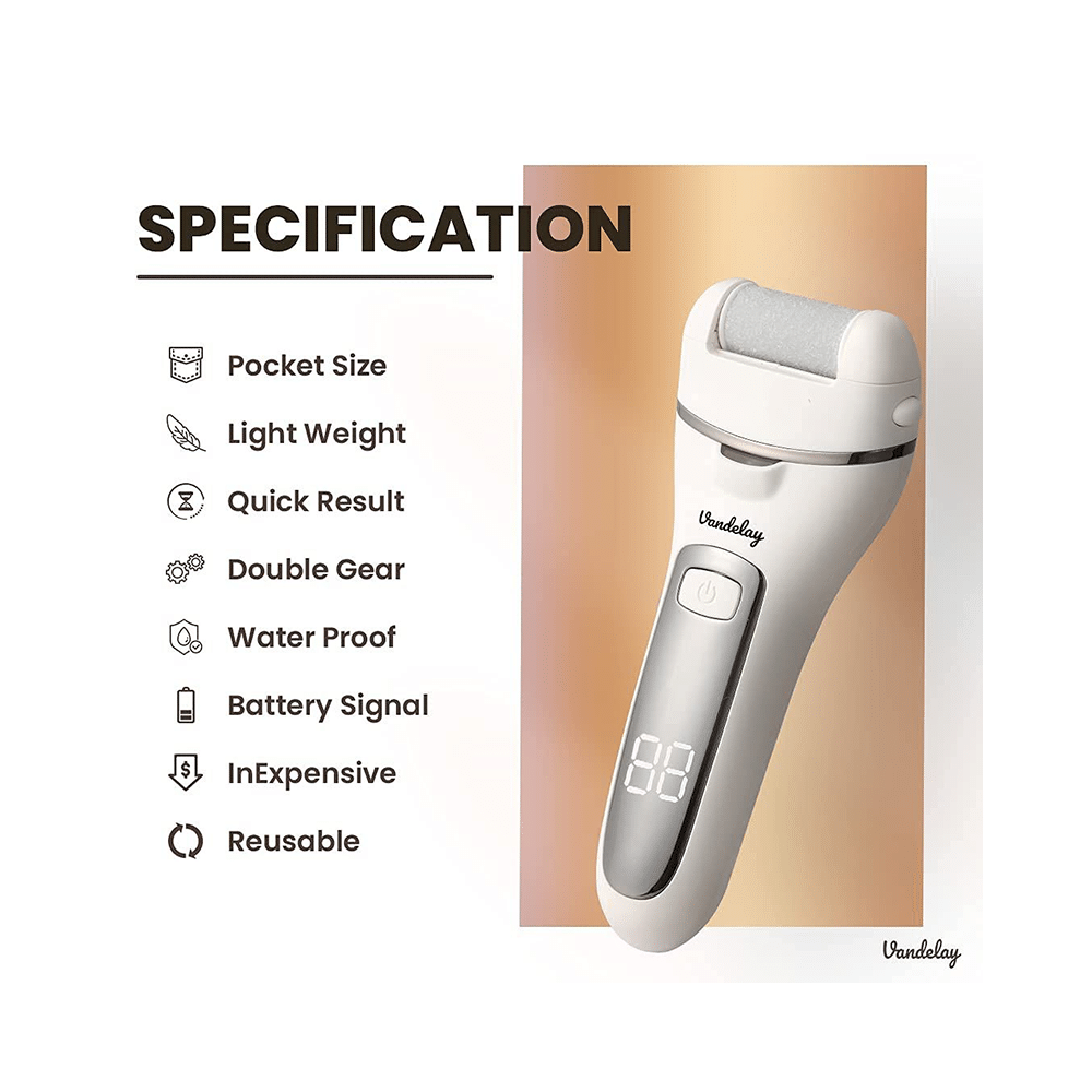 Vandelay CQR-FC800 Electric Callus Remover White - Image 2