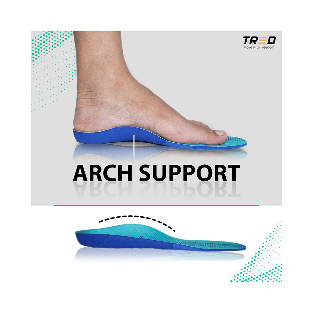 Tred Glyde Orthotic Insoles for Plantar Fasciitis with Medial Arch Support Large - Image 2
