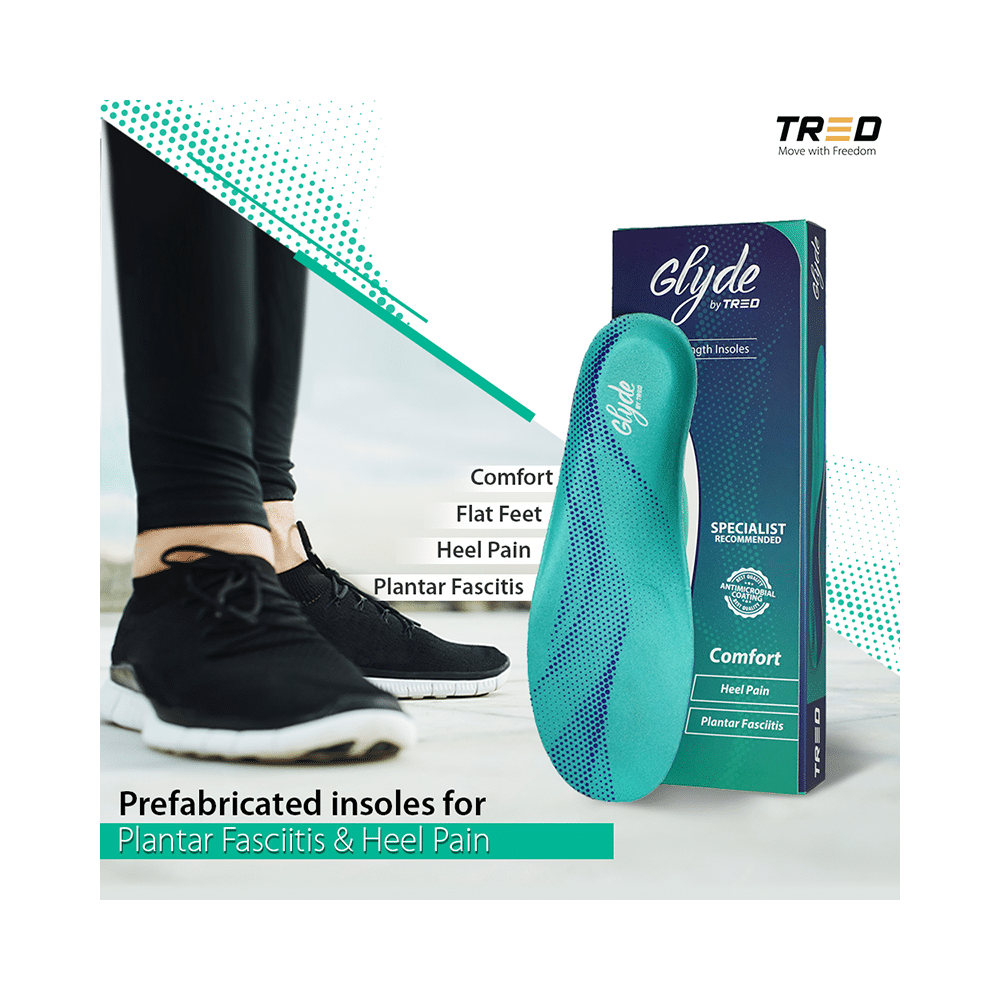 Tred Glyde Orthotic Insoles for Plantar Fasciitis with Medial Arch Support Large - Image 5