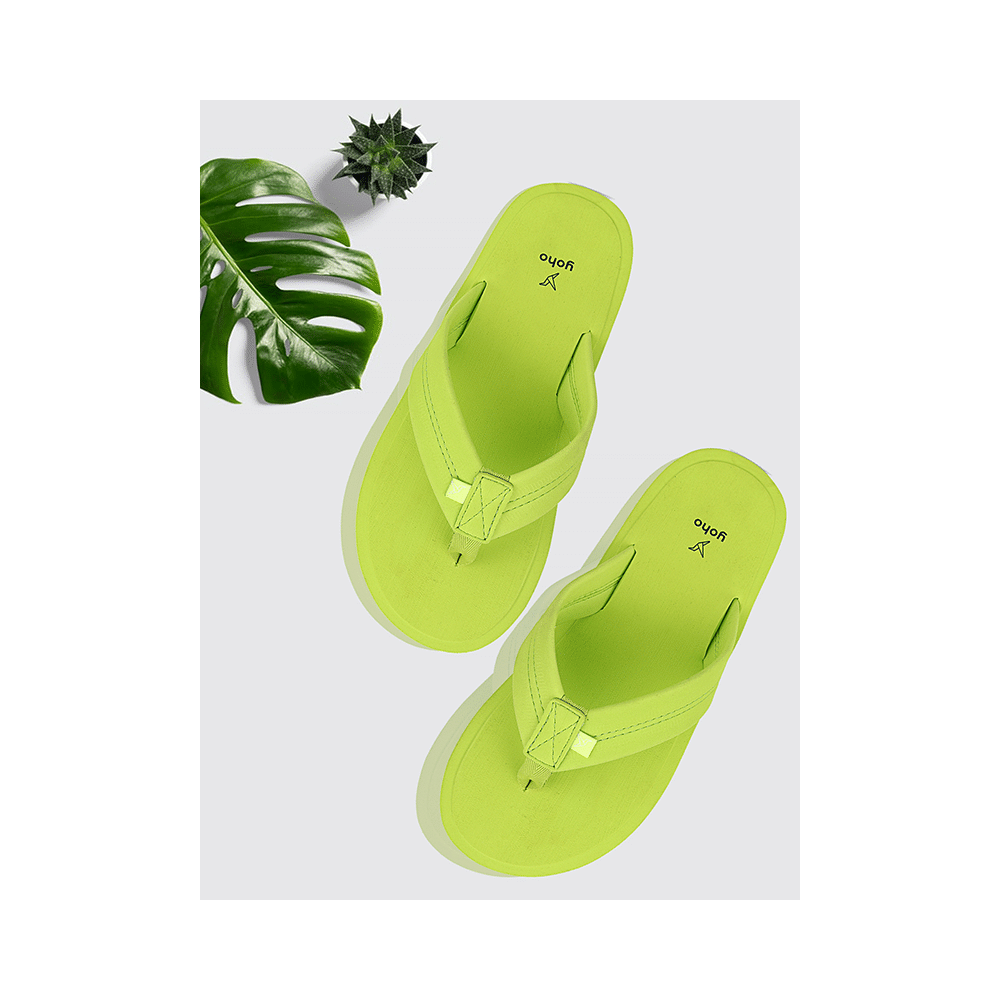 Yoho Lifestyle Doctor Ortho Soft Comfortable and Stylish Flip Flop Slippers for Men Lemon Green 9 - Image 7