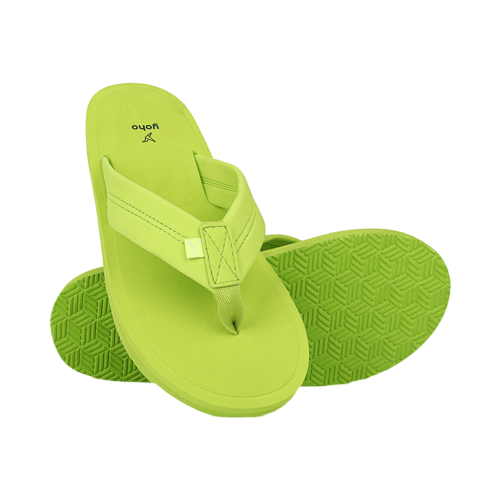 Yoho Lifestyle Doctor Ortho Soft Comfortable and Stylish Flip Flop Slippers for Men Lemon Green 9 - Image 3