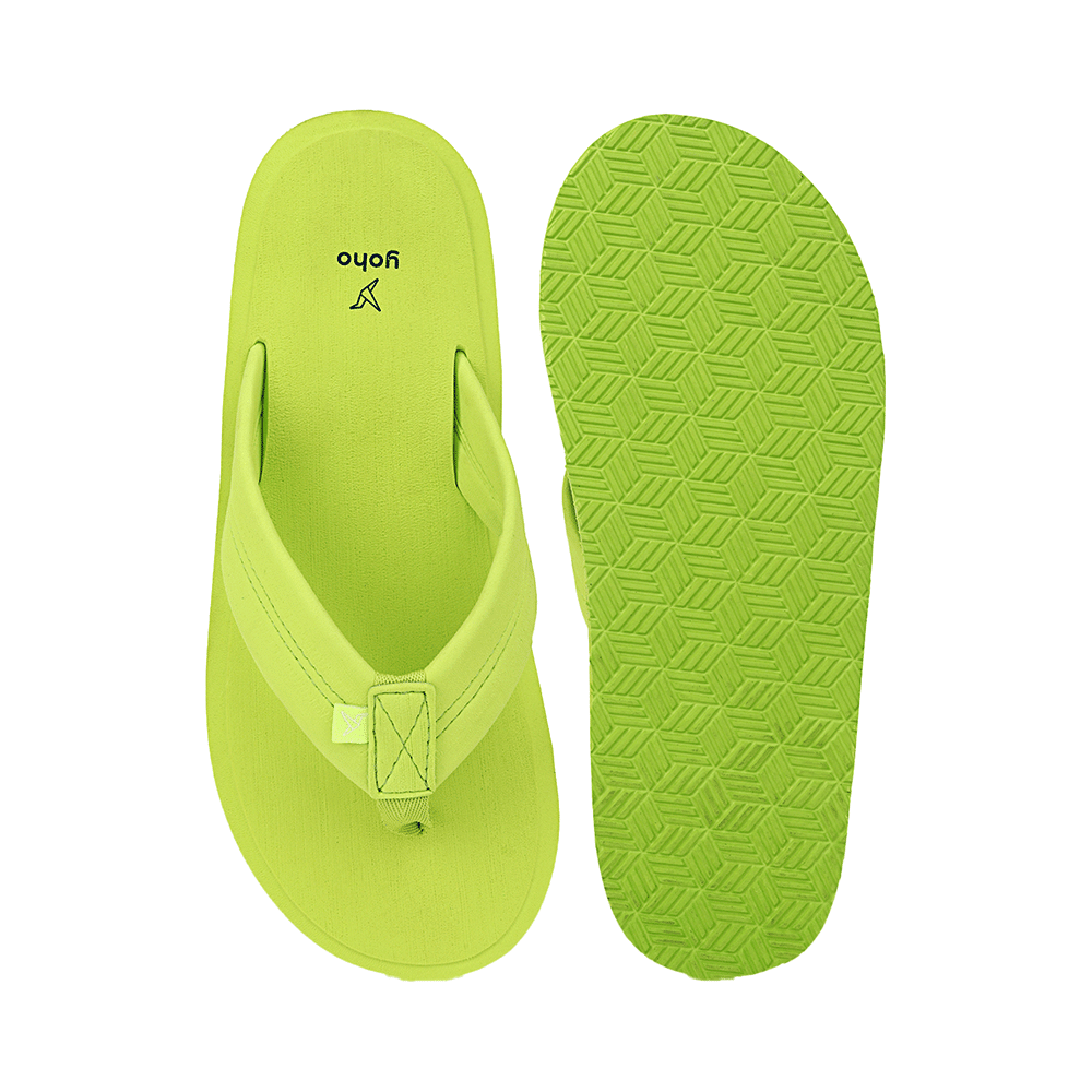 Yoho Lifestyle Doctor Ortho Soft Comfortable and Stylish Flip Flop Slippers for Men Lemon Green 9 - Image 2