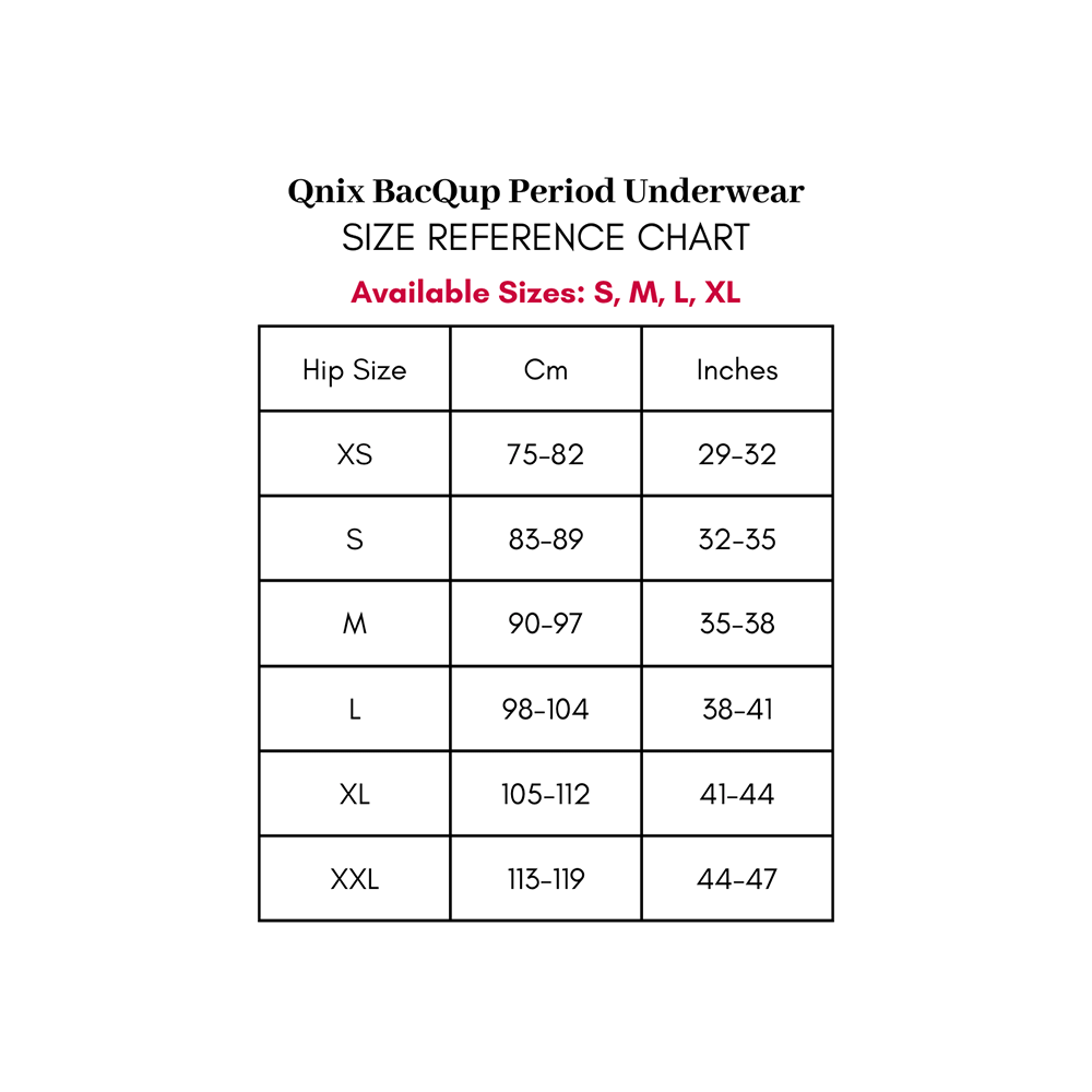 QNIX BacQup Period Underwear Black Medium - Image 6