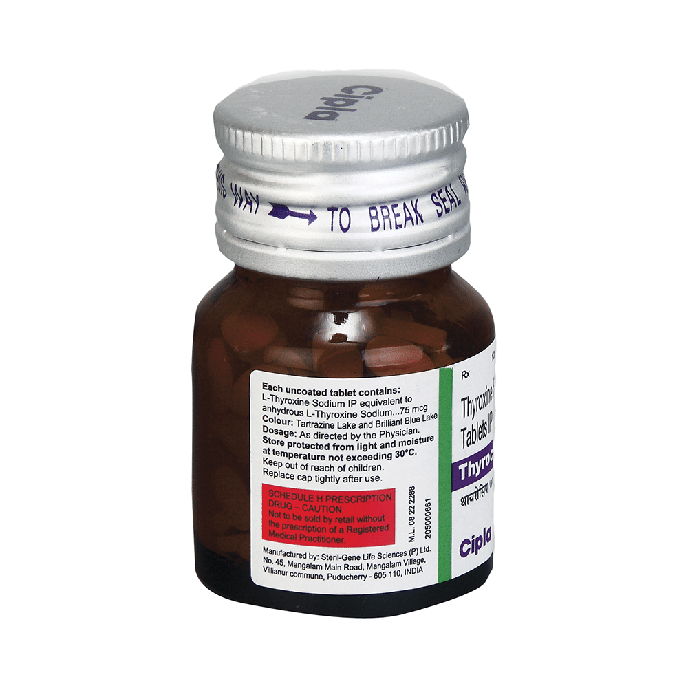 Thyrocip 75mcg Tablet - Image 2