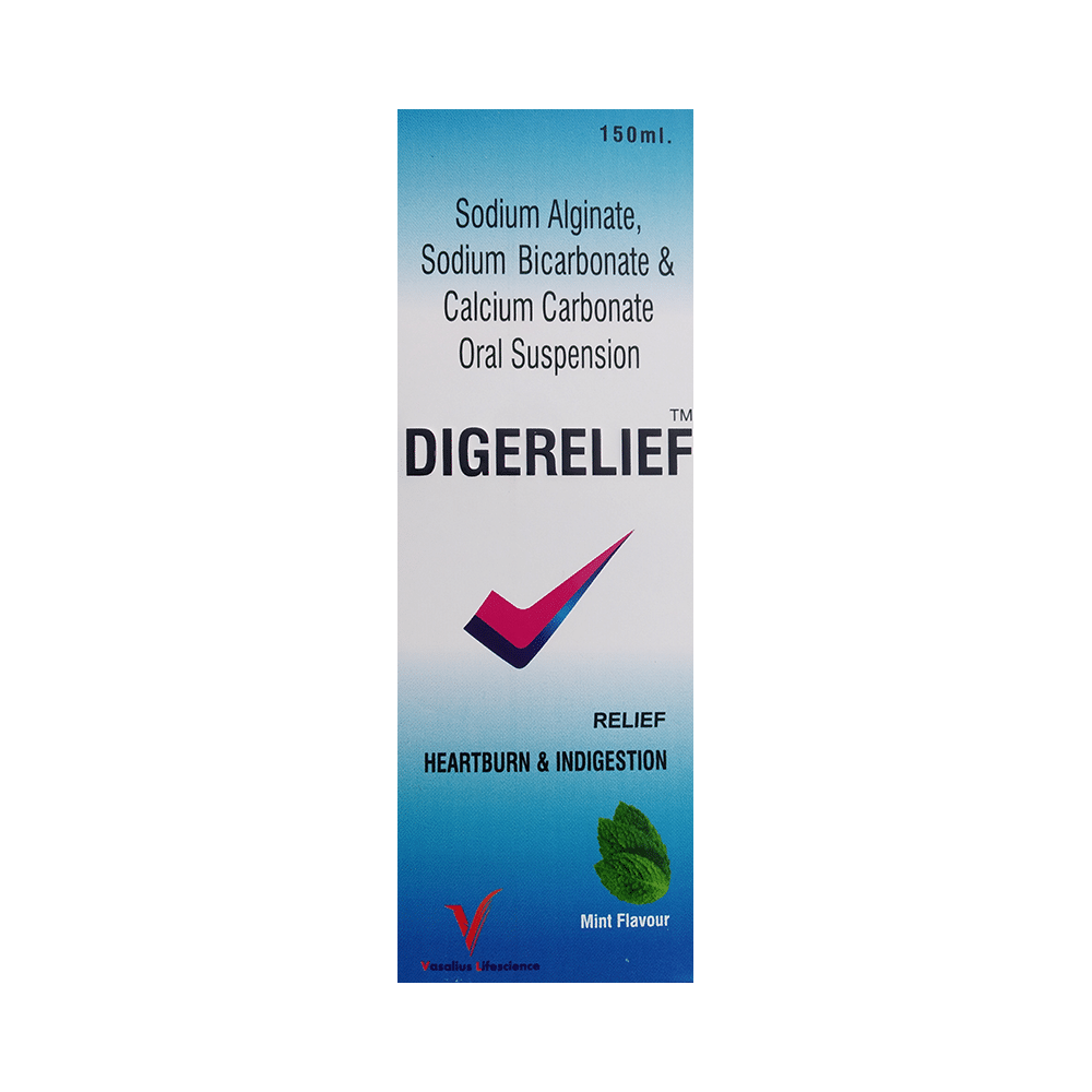 Digerelief Oral Suspension Mint Sugar Free & Gluten Free - Image 1