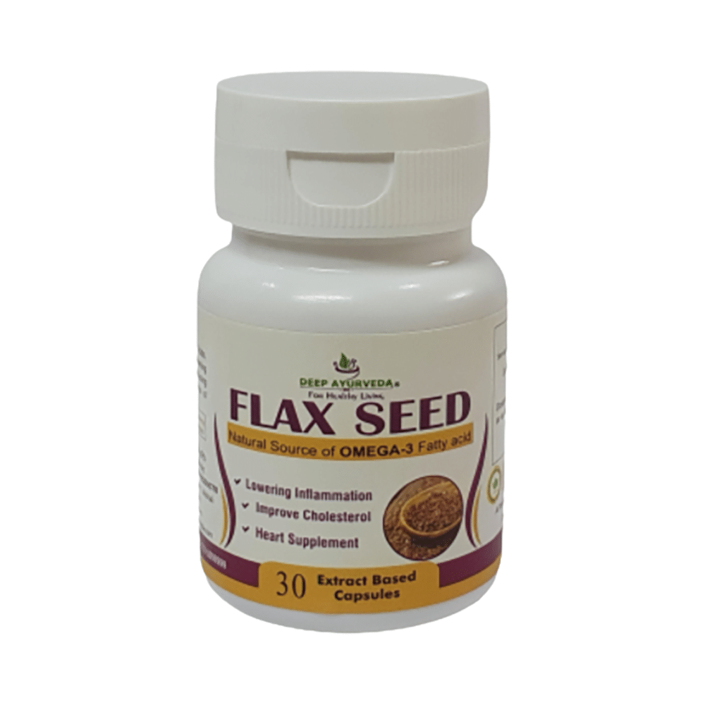 Deep Ayurveda Flax Seed Extract Based Capsule - Image 1